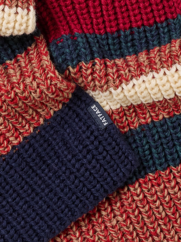 FatFace Stripe Knit Scarf - Imagen 2 de 3