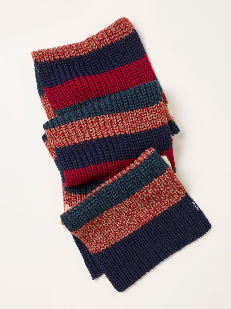 FatFace Stripe Knit Scarf - Imagen 3 de 3