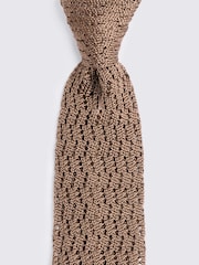 大地色 - MOSS Silk Knitted Tie - 圖片 2/2