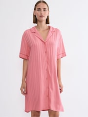Triumph Pink Amourette Jacquard - Short Sleeved Nightshirt - Image 2 of 4