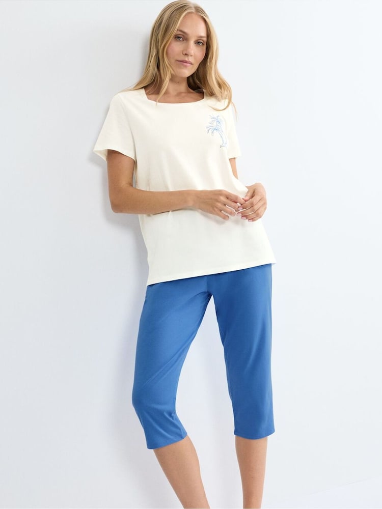 Triumph Blue Capri Pyjamas Set - Image 2 of 4