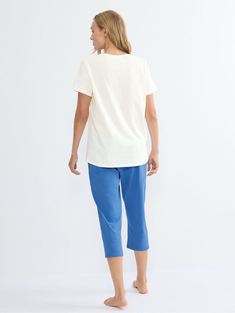 Triumph Blue Capri Pyjamas Set - Image 4 of 4