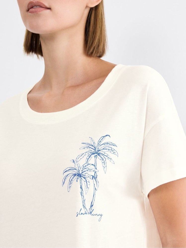 Triumph Cream Short Sleeved Nightdress - Image 4 of 4