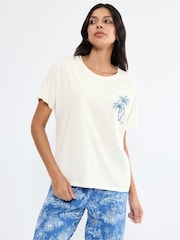 Triumph Cream Mix & Match Short Sleeved Top - Image 1 of 4
