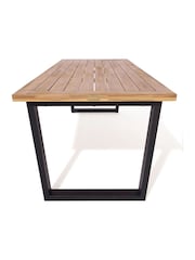 Rowlinson Natural Black Stockholm 6 Seat Garden Dining Set - Image 5 of 6