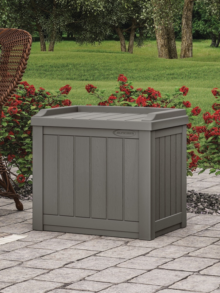 Suncast Stone Grey Florida 83L Garden Storage Box - Image 1 of 3