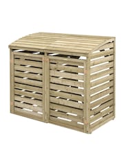 Rowlinson Natural Single Garden Bin Store With Box Store - Image 4 of 6