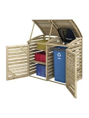 Rowlinson Natural Single Garden Bin Store With Box Store - Image 5 of 6