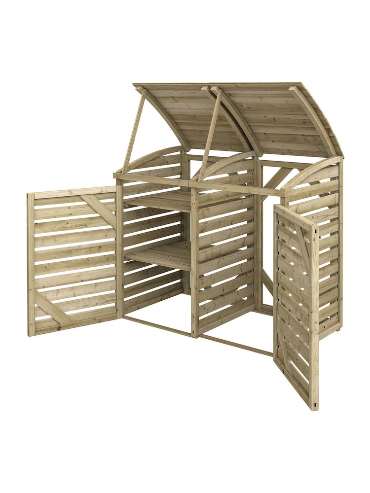 Rowlinson Natural Single Garden Bin Store With Box Store - Image 6 of 6