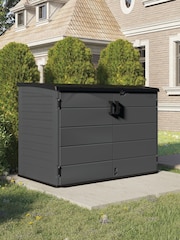 Suncast Peppercorn Grey Moda Stow-Away Large Garden Store With Assembly - Image 1 of 5
