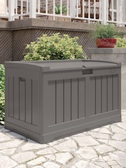 Suncast Stone Grey Carolina 189L Garden Storage Box - Image 1 of 3