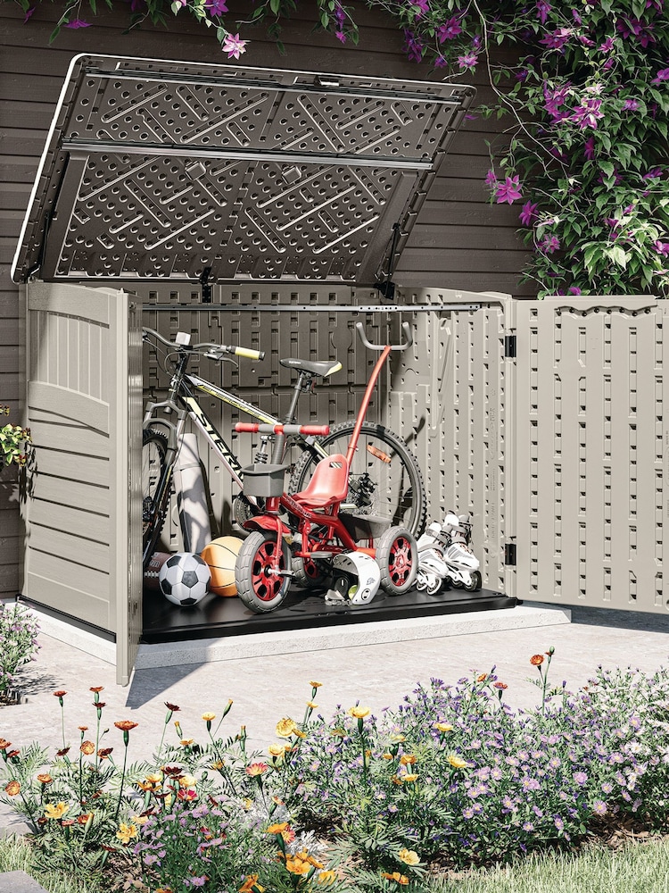 Suncast Vanilla Stow-Away Large Garden Store - Image 2 of 6