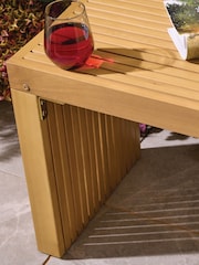 Rowlinson Natural Kyoto 2 Seat Garden Bench - Image 4 of 6