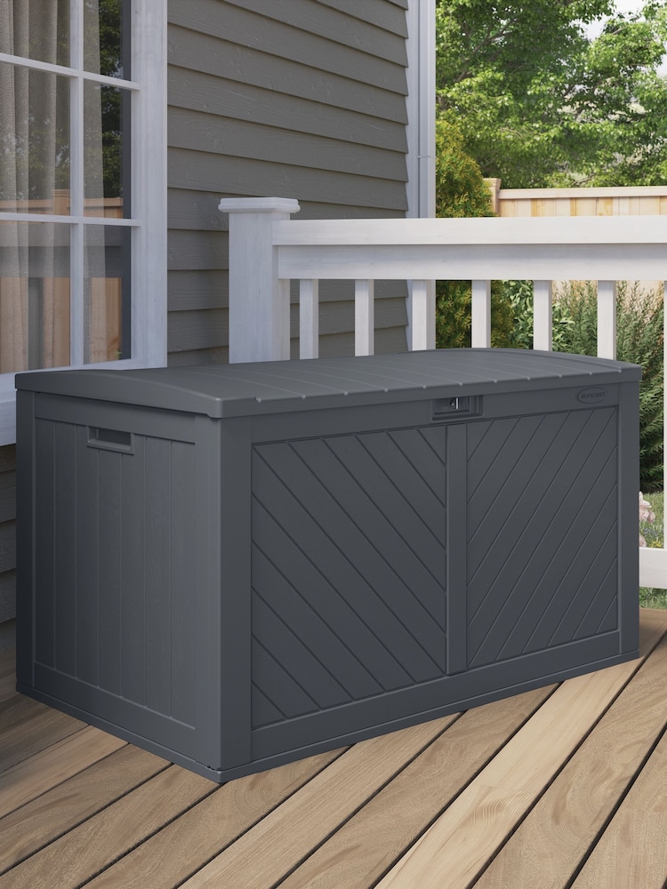 Suncast Cyberspace Grey Colorado 507L Garden Storage Box - Image 1 of 5 Suncast Cyberspace Grey Colorado 507L Garden Storage Box - Image 1 of 5