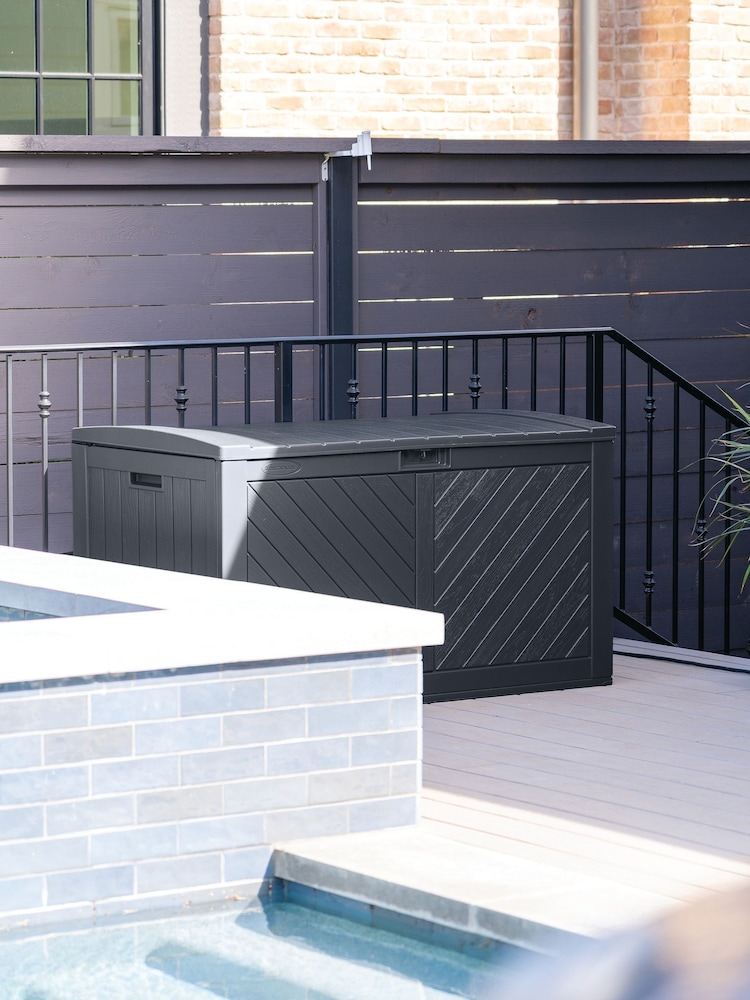 Suncast Cyberspace Grey Colorado 507L Garden Storage Box - Image 2 of 5 Suncast Cyberspace Grey Colorado 507L Garden Storage Box - Image 2 of 5