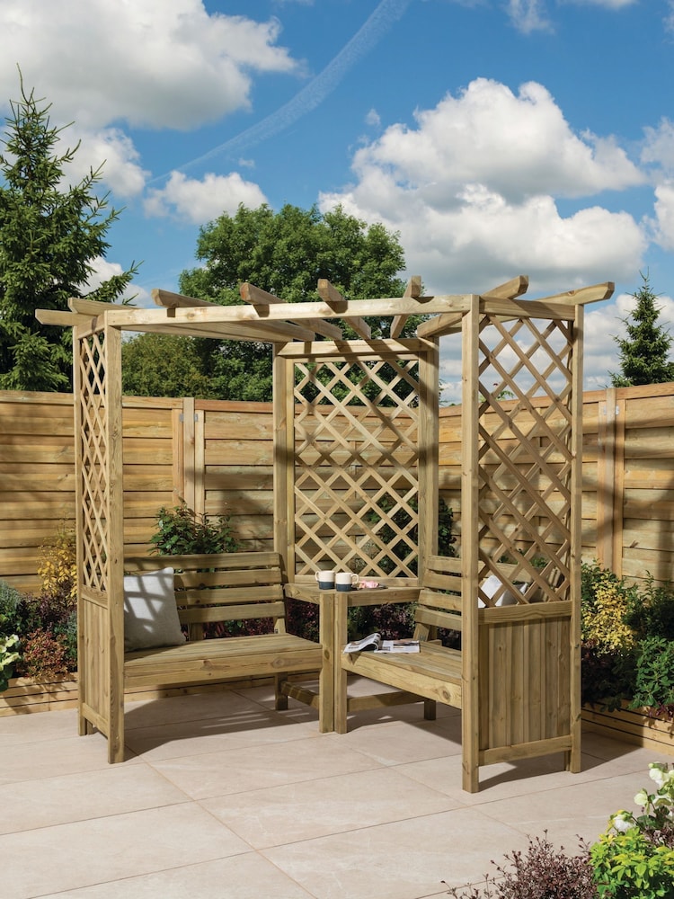 Rowlinson Natural Pemberley Corner Arbour - Image 1 of 6