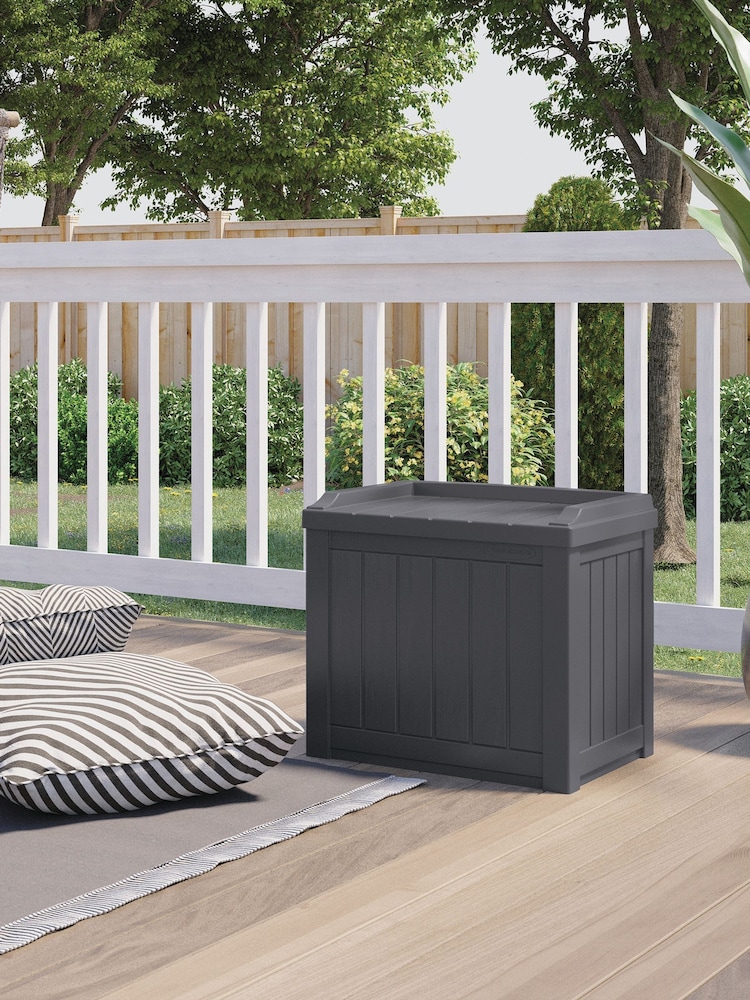 Suncast Cyberspace Grey Florida 83L Garden Storage Box - Image 1 of 3
