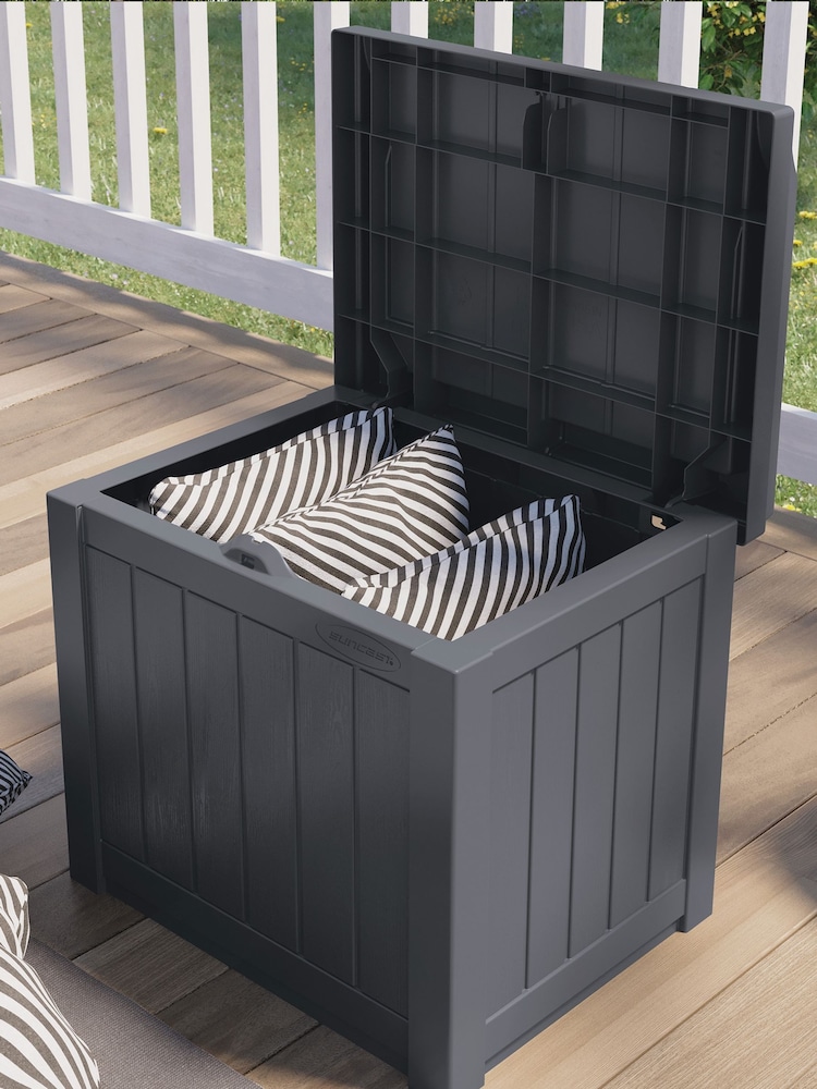 Suncast Cyberspace Grey Florida 83L Garden Storage Box - Image 2 of 3