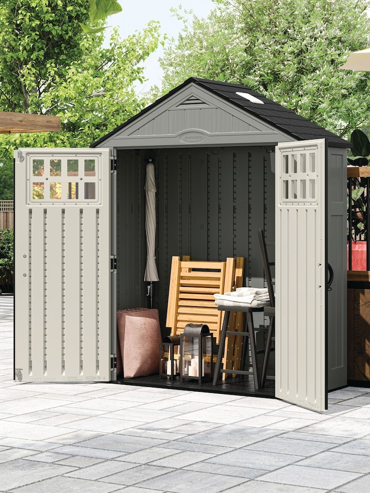 Suncast Dove Grey Everett Garden Shed - Image 2 of 5