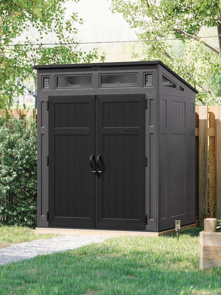 Suncast Peppercorn Grey Modernist Garden Shed With Assembly - Image 1 of 6