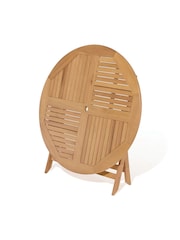 Rowlinson Natural Ashdown Folding 6 Seat Round Garden Dining Set wit Cushions - Image 5 of 5