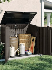 Suncast Stone Grey Stow-Away Garden Store - Image 2 of 5