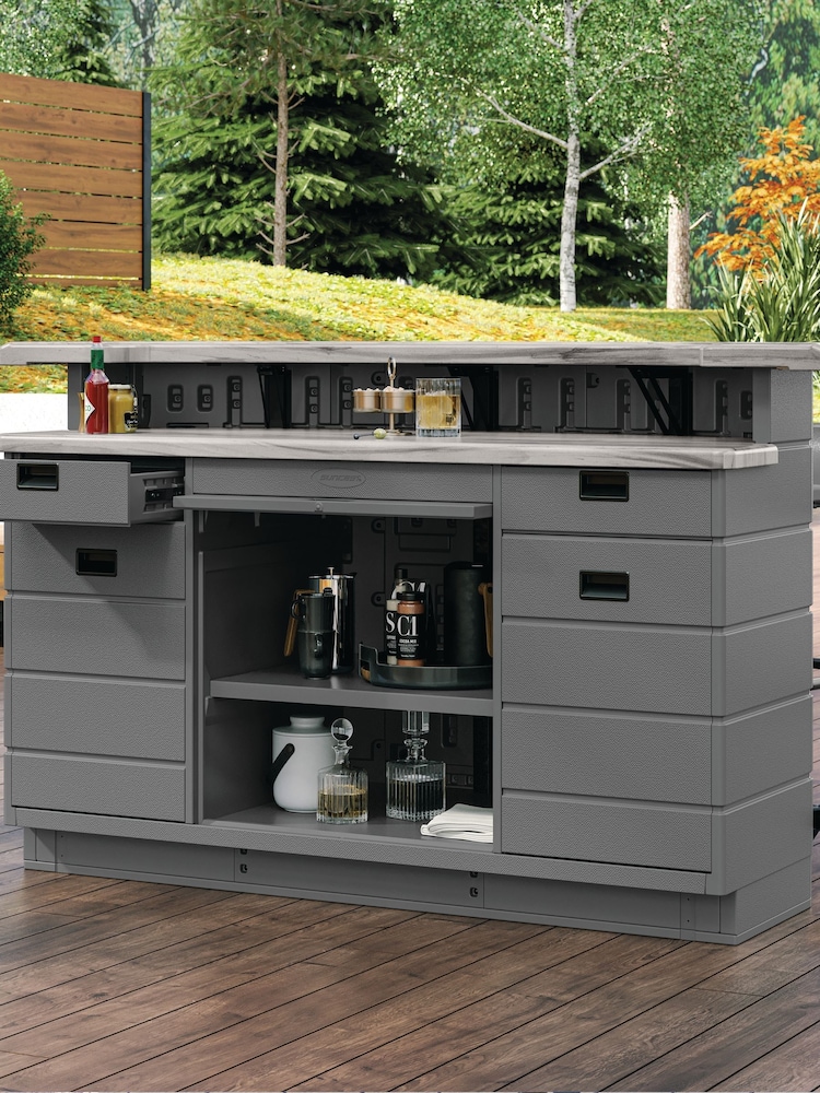 Suncast Vanilla Stow-Away Garden Store - Image 2 of 6