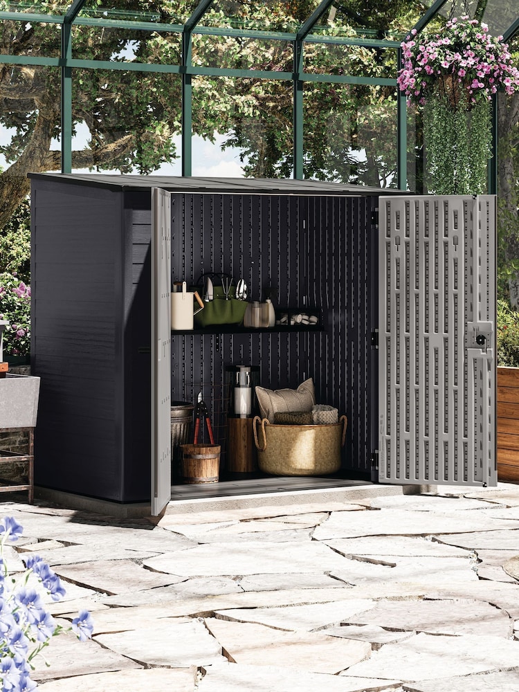 Suncast Cyberspace Grey Columbia Garden Shed With Assembly - Image 2 of 5