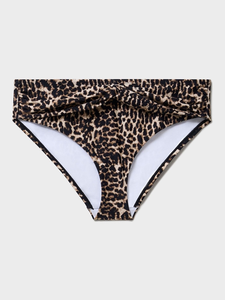 Crew Clothing Animal Print Cross Over Twist Bikini Bottoms - Image 5 of 5