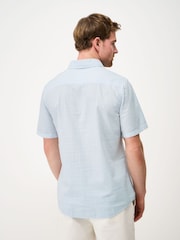 Azul - Crew Clothing Short Sleeve Seersucker Shirt - Imagen 2 de 5