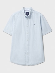 Azul - Crew Clothing Short Sleeve Seersucker Shirt - Imagen 5 de 5