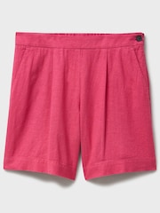 Crew Clothing Pink Linen Blend Shorts - Image 5 of 5