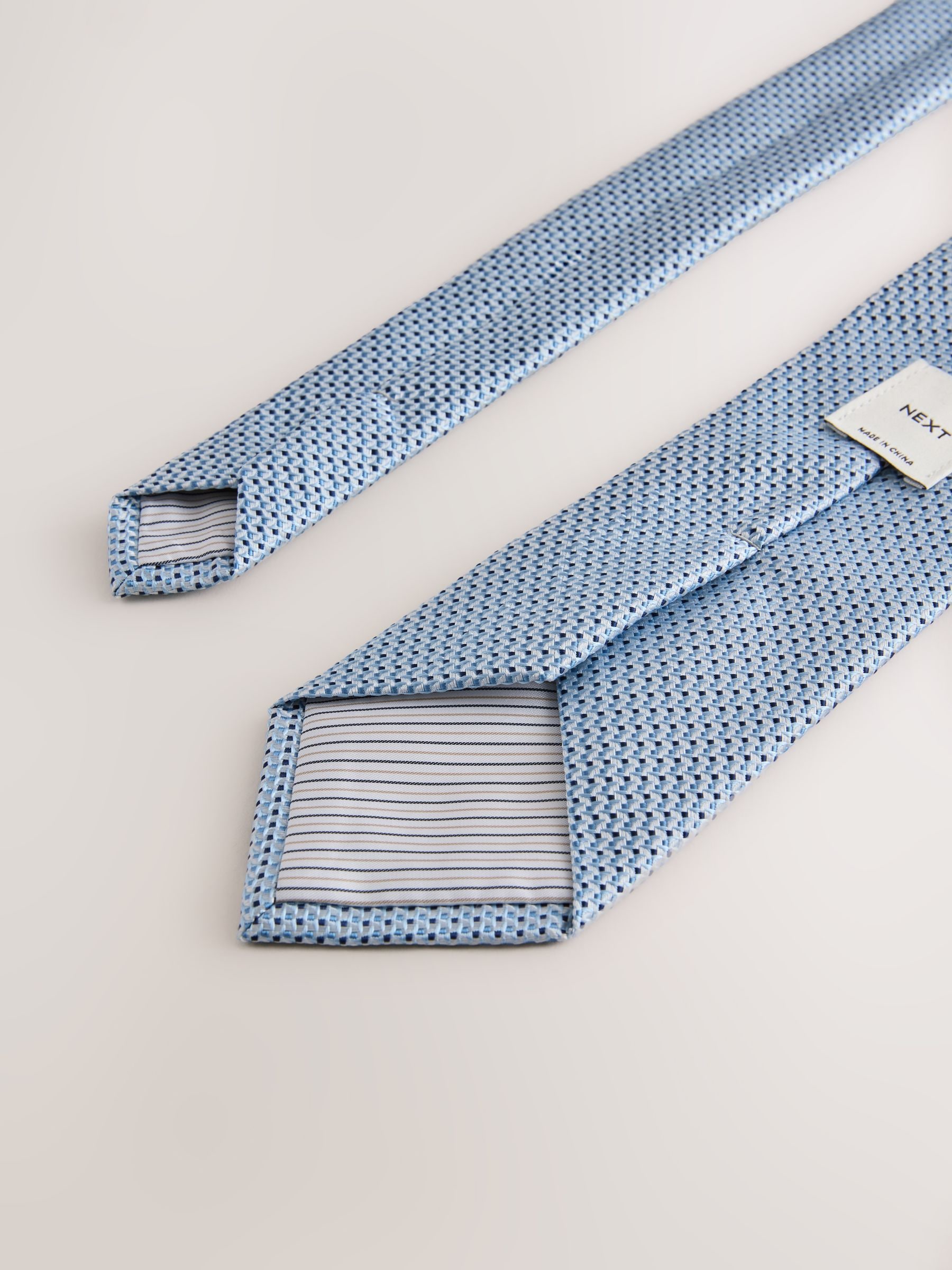 24l ★ay The Best Tie-up Collection Suara Buy Синій - Texture Tie with Tie Clip з сайту Next Ukraine