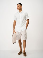 Blanco - Crew Clothing Short Sleeve Seersucker Shirt - Imagen 3 de 5