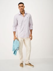 Crew Clothing Pink Timsley Stripe Classic Oxford Shirt - Image 3 of 5