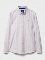 Crew Clothing Pink Timsley Stripe Classic Oxford Shirt - Image 5 of 5