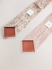 Neutral Textured Ties 2 Pack - Image 3 of 4