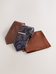 Rust Textured Ties 2 Pack - Image 1 of 5