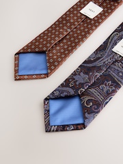 Rust Textured Ties 2 Pack - Image 4 of 5