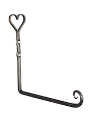 Dibor Grey Brown Iron Heart Shaped Multi Use Hook - Image 2 of 4