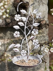 Dibor White Shabby Chic Hanging Bird Feeder - Image 1 of 5