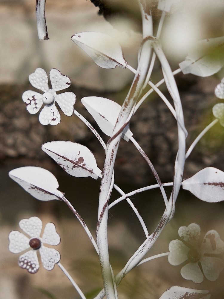 Dibor White Shabby Chic Hanging Bird Feeder - Image 2 of 5