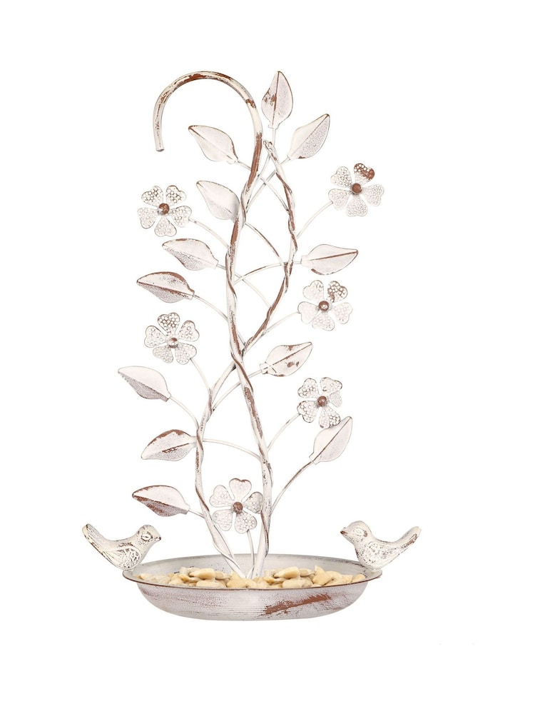 Dibor White Shabby Chic Hanging Bird Feeder - Image 5 of 5