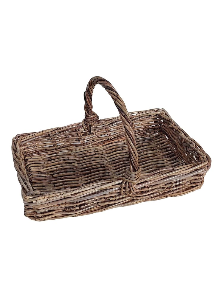 Dibor Brown Medium Basket with Handle - Image 2 of 5 Dibor Brown Medium Basket with Handle - Image 2 of 5