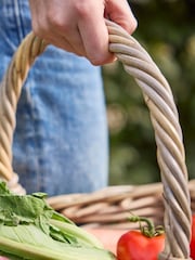 Dibor Brown Medium Basket with Handle - Image 4 of 5