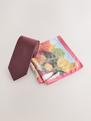 Rust Red Tie Pocket and Square Set - Image 2 of 5