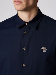 PS Paul Smith Blue Casual-Fit Short Sleeve Logo Shirt - Image 2 of 4