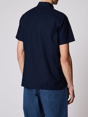 PS Paul Smith Blue Casual-Fit Short Sleeve Logo Shirt - Image 3 of 4
