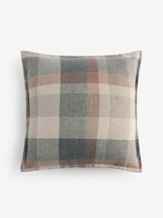 Natural 50 x 50cm Brushed Check Cushion - Image 3 of 4
