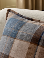 Navy 50 x 50cm Brushed Check Cushion - Image 2 of 4